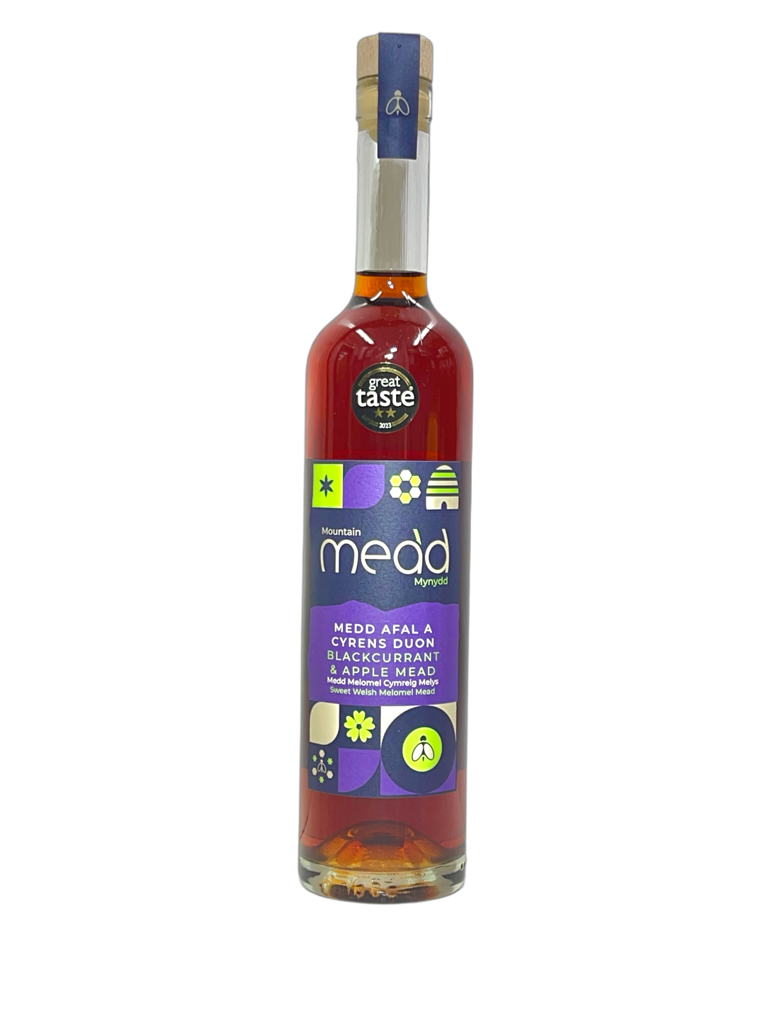 Blackcurrant & Apple Mead - Medd Afal a Cyrens Duon: 500ml