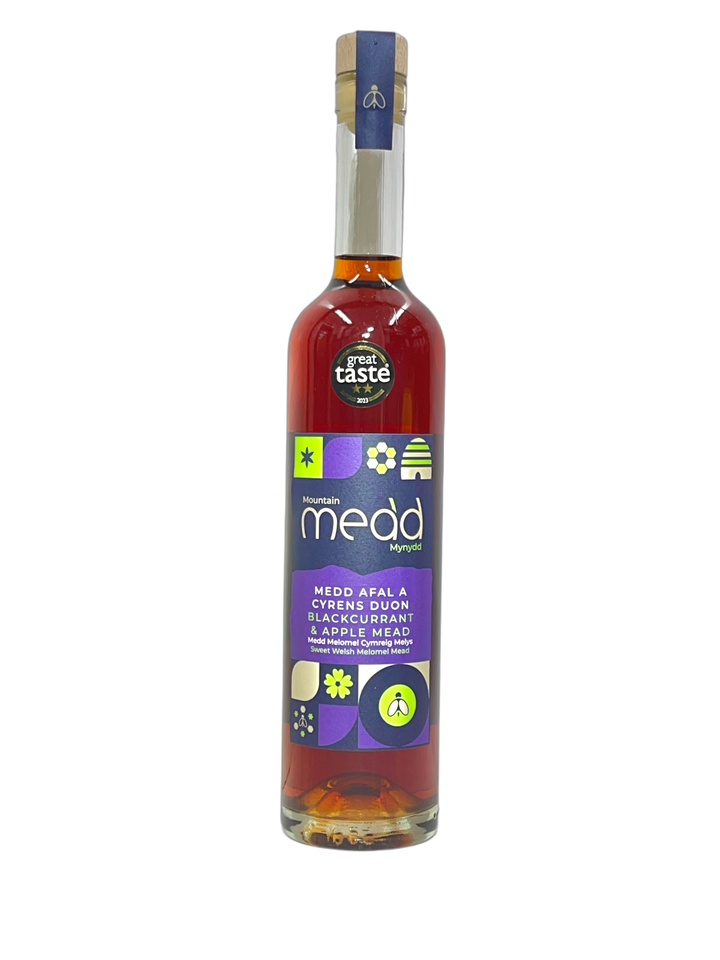 Blackcurrant & Apple Mead - Medd Afal a Cyrens Duon: 500ml