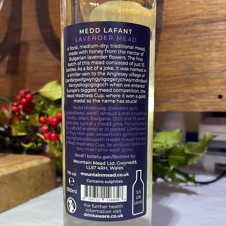 Lavender Mead - Medd Lafant: Medium Dry Traditional Mead 500ml