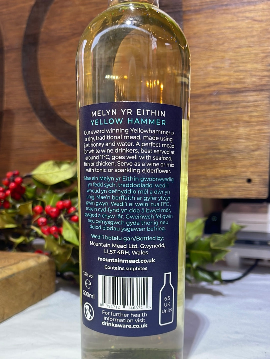 Yellowhammer - Melyn Yr Eithin: Dry Traditional Welsh Mead 500ml