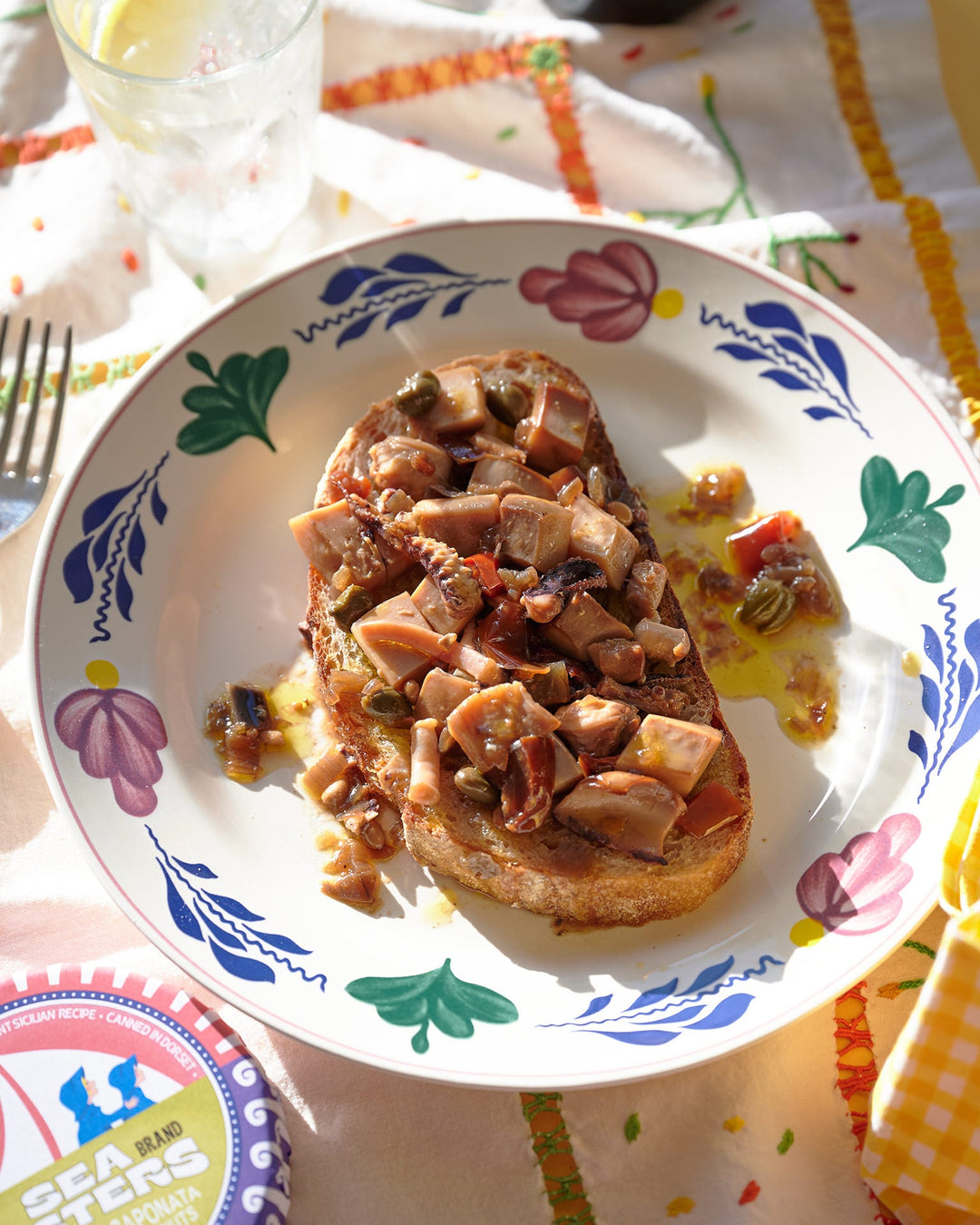 Cuttlefish Caponata With Basil & Pinenuts