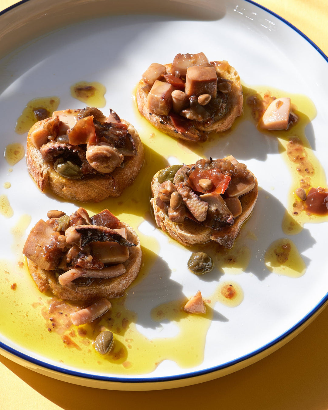 Cuttlefish Caponata With Basil & Pinenuts