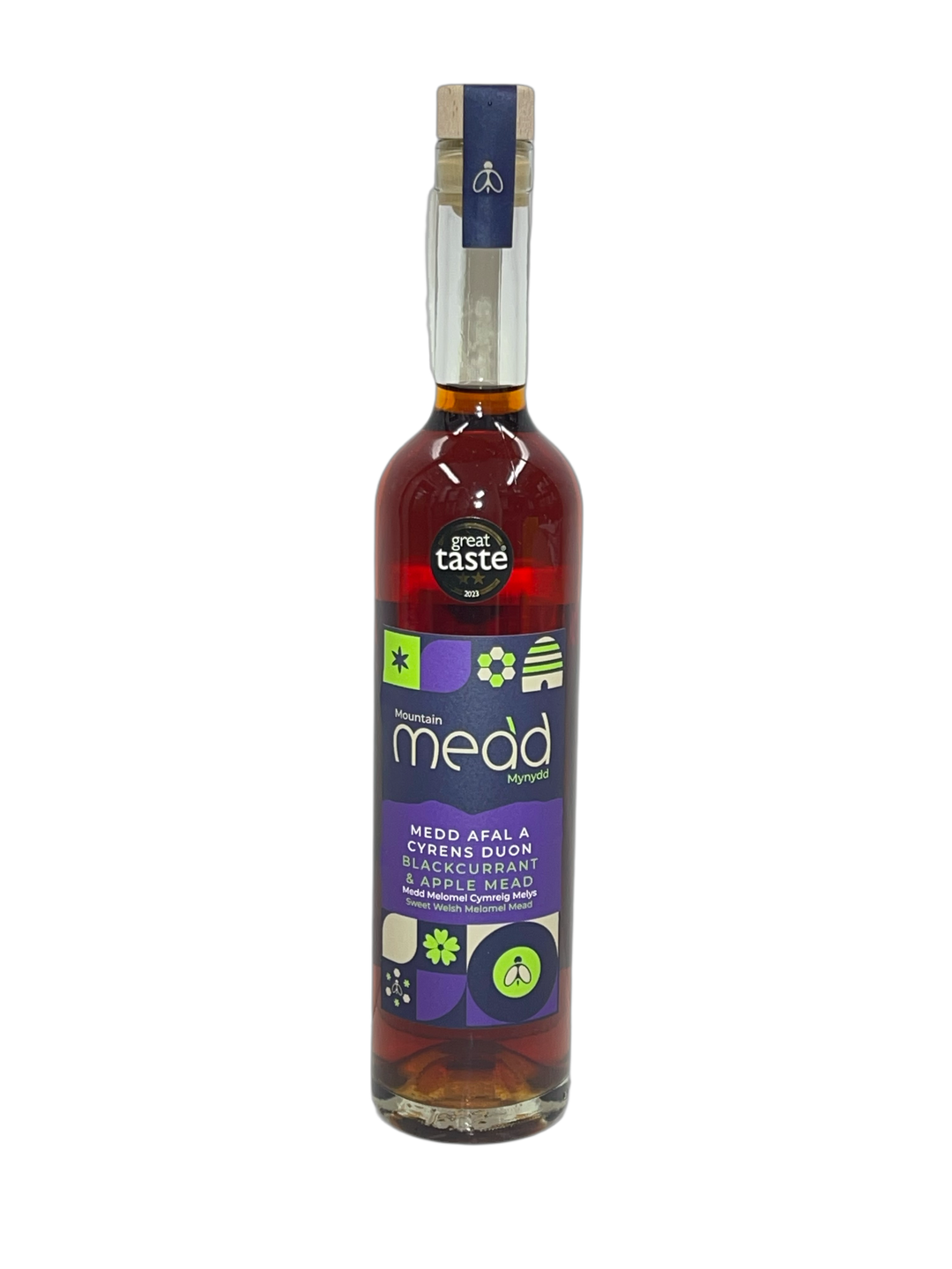 Blackcurrant & Apple Mead - Medd Afal a Cyrens Duon: 500ml