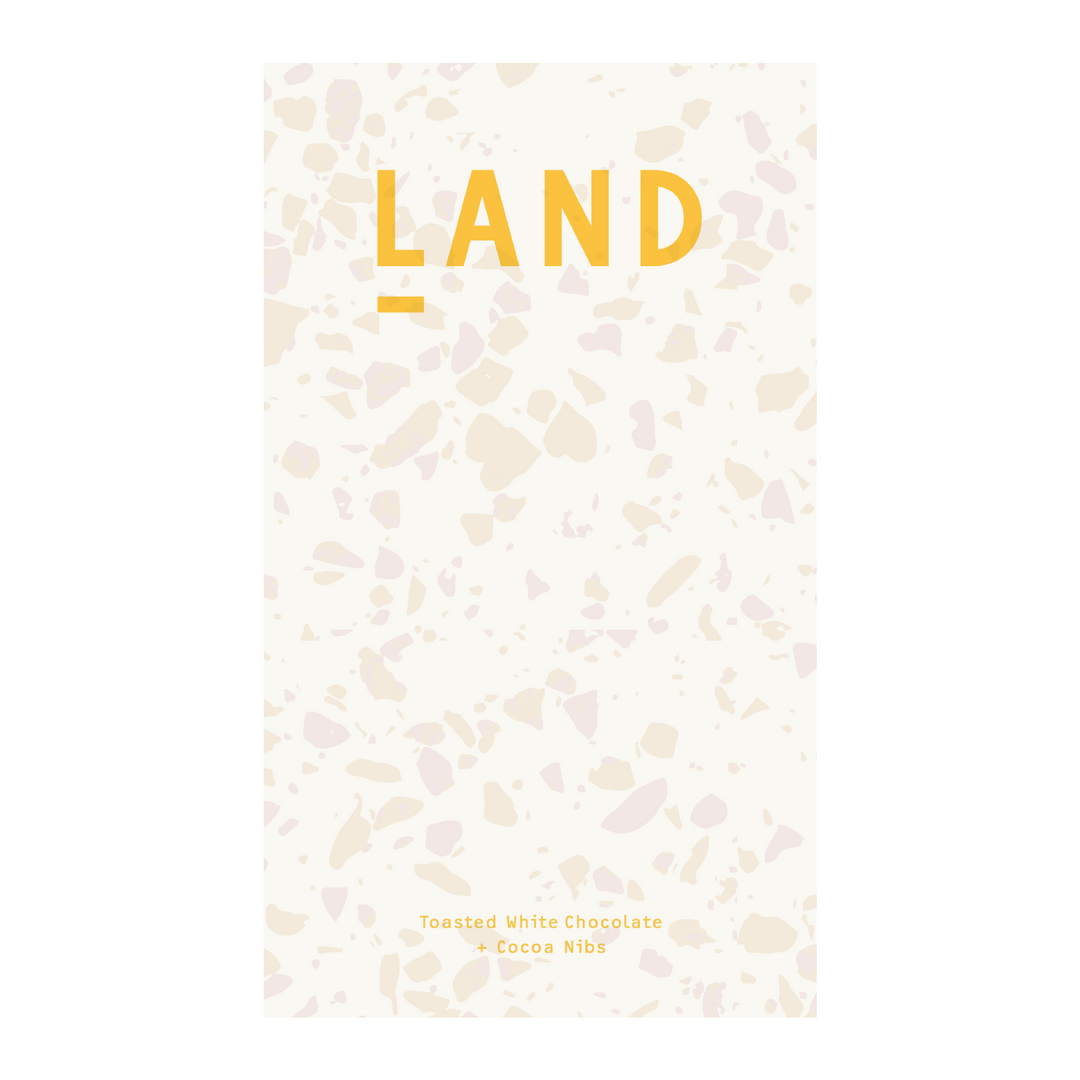 Land 38% Toasted White Chocolate with Cocoa Nibs