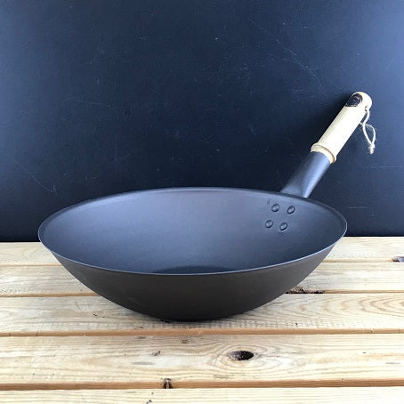 Netherton Foundry Spun Iron Wok - 28cm - 33cm