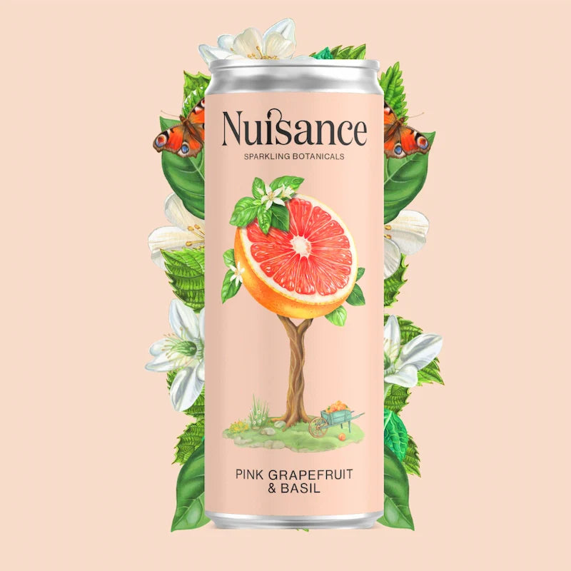 Nuisance Pink Grapefruit & Basil Soda