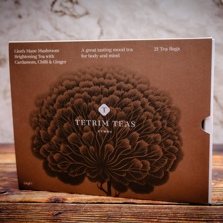 Lion's Mane Mushroom Brightening Tea with Cardamom, Chilli & Ginger - Box of 21