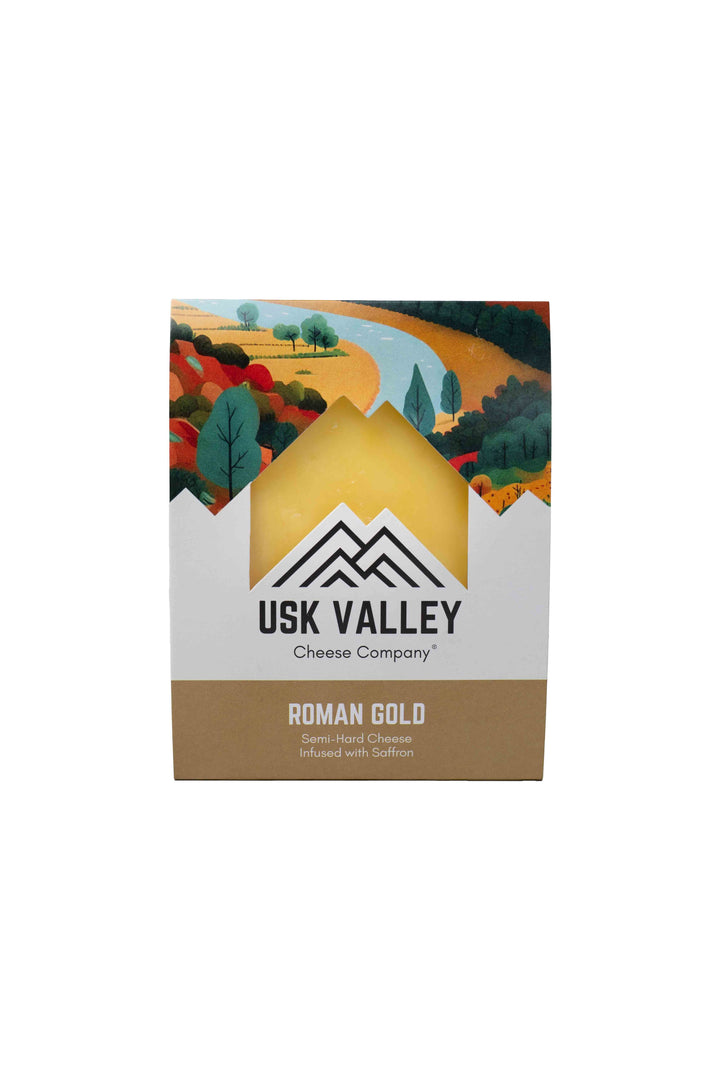 Roman Gold Saffron Infused Welsh Cheese