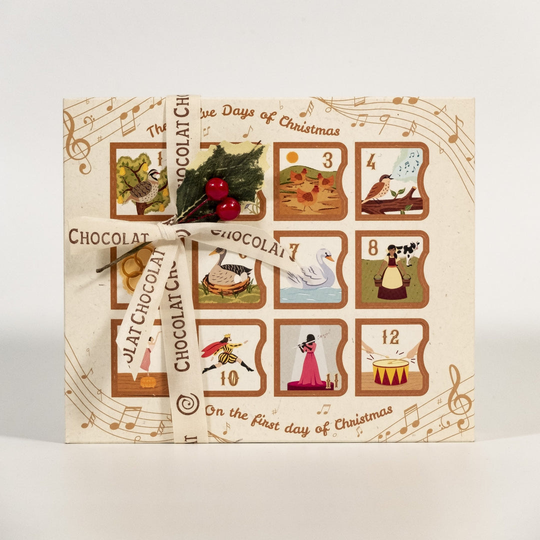 Luxury 12 Days of Christmas Handmade Chocolate Advent Calendar