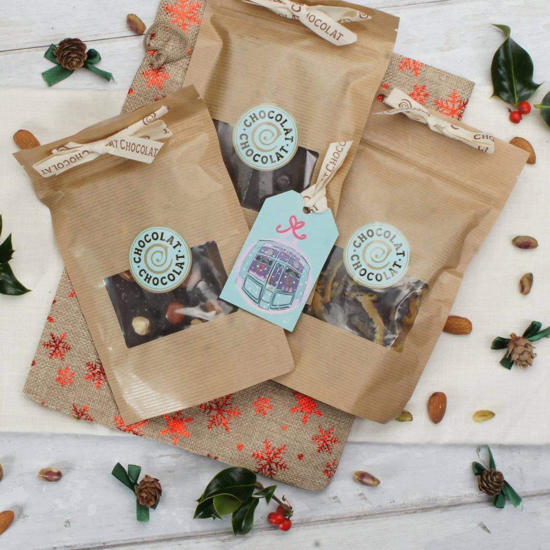 Chocolate Shards Seasonal Gift Pack – All Dark (Vegan Friendly – 3 Bags)