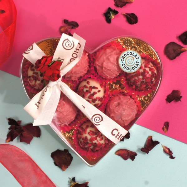 Large Heart with Assorted Champagne Truffles